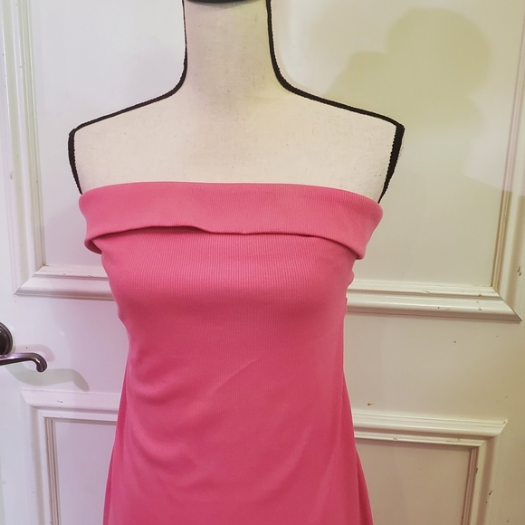 Who I Am Pink Tube Dress with Side Split and Back Cutout, Size 14, NWT - Picture 5 of 16